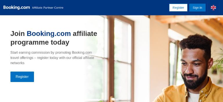 Booking.com affiliate partner centre screenshot