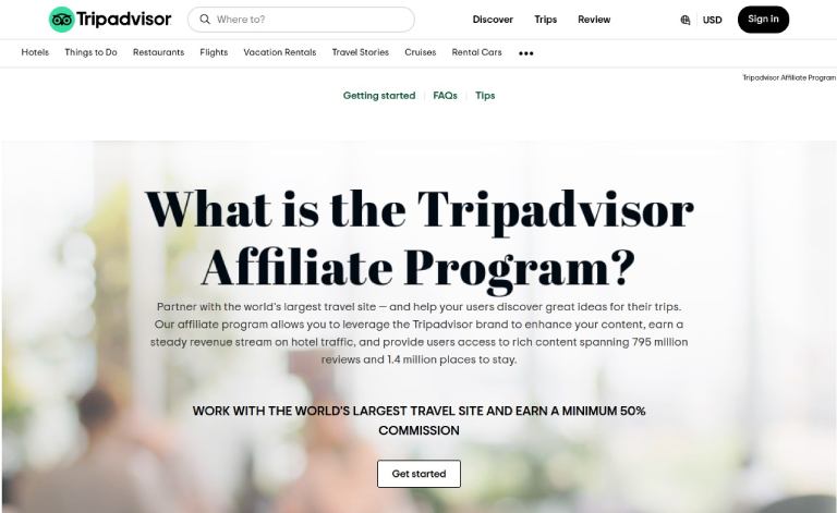 TripAdvisor official travel affiliate program 