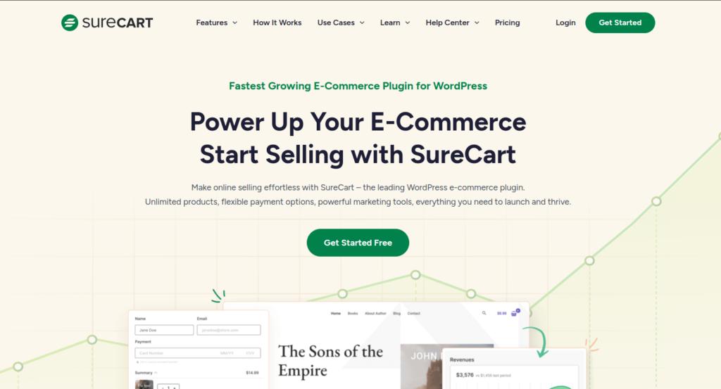 SureCart ecommerce plugin demo screenshot